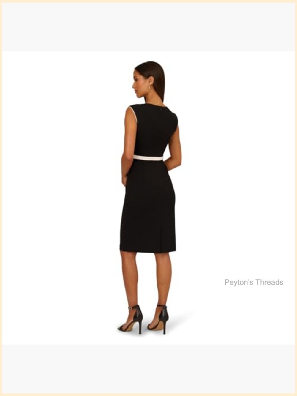 Midi Sheath Dress with Bow Detailing Boat Neck - Picture 2 of 5